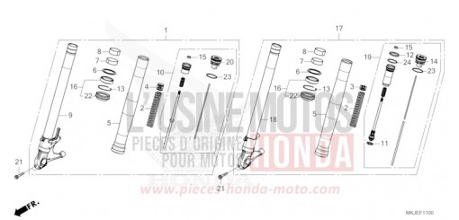 GABEL, VORNE CB1000RAP de 2023